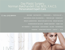 Tablet Screenshot of dayplasticsurgery.com